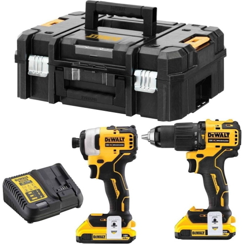 DeWalt DCK2062D2T-QW kit 18 V XR con 2 batterie da 2 Ah e valigetta TSTAK II
