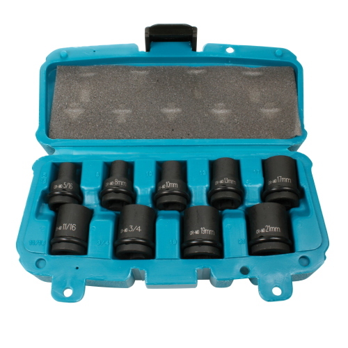 Makita P-46953 set di 9 bussole a impatto 1/2 pollice