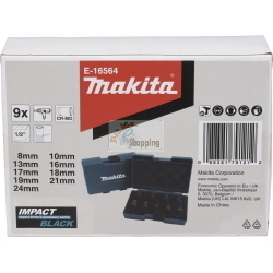 Makita E-16564 set Impact Black di 9 bussole a impatto 1/2 pollice