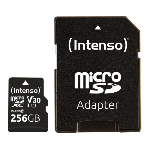INTENSO MICROSDXC 256GB C10 UHS-I PROFESSIONAL + ADATT. MOD. 3433492 EAN 4034303037643