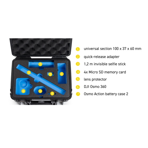 B&W ACTION.CASE PP.41 GIALLO PER DJI OSMO 360 MOD. PP.41.Y.OSMO360 EAN 4031541766496