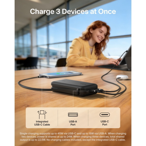 BELKIN BOOSTCHARGE POWERBK. PD45 10000MAH,USB-A/C SCHW.BPB035HQBK MOD. BPB035HQBK EAN 0745883933792