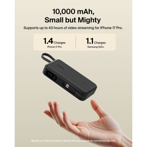 BELKIN BOOSTCHARGE POWERBK. PD45 10000MAH,USB-A/C SCHW.BPB035HQBK MOD. BPB035HQBK EAN 0745883933792
