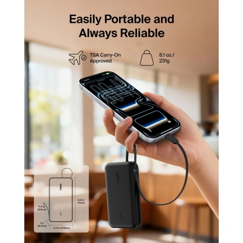 BELKIN BOOSTCHARGE POWERBK. PD45 10000MAH,USB-A/C SCHW.BPB035HQBK MOD. BPB035HQBK EAN 0745883933792
