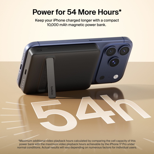 BELKIN BOOSTCHARGE SLIM 15W QI2 MAGN.PB SCHW.10000MAH BPD016HQBK MOD. BPD016HQBK EAN 0745883941704