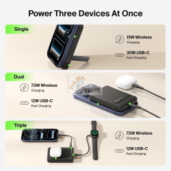 BELKIN BOOSTCHARGE SLIM 15W QI2 MAGN.PB SCHW.10000MAH BPD016HQBK MOD. BPD016HQBK EAN 0745883941704