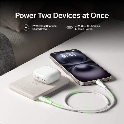 BELKIN BOOSTCHARGE SLIM 5000MAH MAG.POWERB. 7,5W SAND BPD020HQSA MOD. BPD020HQSA EAN 0745883953356