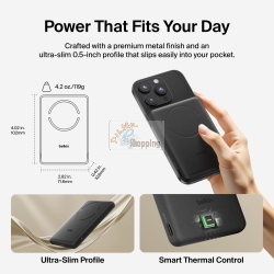 BELKIN BOOSTCHARGE SLIM 5000MAH MAG.POWERB. 7,5W SW. BPD020HQBK MOD. BPD020HQBK EAN 0745883953349