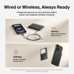 BELKIN BOOSTCHARGE SLIM 5000MAH MAG.POWERB. 7,5W SW. BPD020HQBK MOD. BPD020HQBK EAN 0745883953349