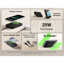 BELKIN ULTRACHARGE MAGN. POWERBK 10000MAH QI2 25W SW. BPD014HQBK MOD. BPD014HQBK EAN 0745883942992