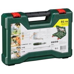 BOSCH TRAPANO V-LINE TITANIUM + SET DI PUNTE 91 PZ. MOD. 2607017195 EAN 3165140726962