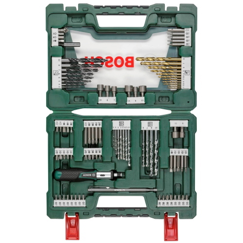 BOSCH TRAPANO V-LINE TITANIUM + SET DI PUNTE 91 PZ. MOD. 2607017195 EAN 3165140726962