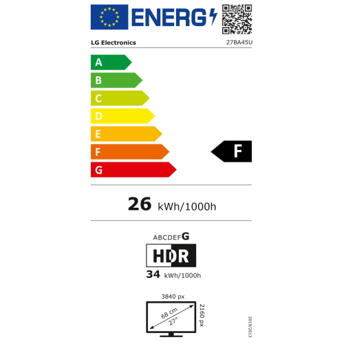LG 27BA45U-B MOD. 27BA45U-B.AEU EAN 8806096435120