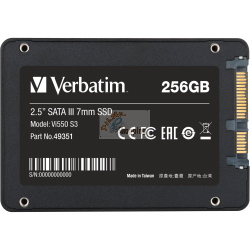 VERBATIM VI550 S3 2,5 SSD 256GB SATA III 49351 MOD. 49351 EAN 0023942493518