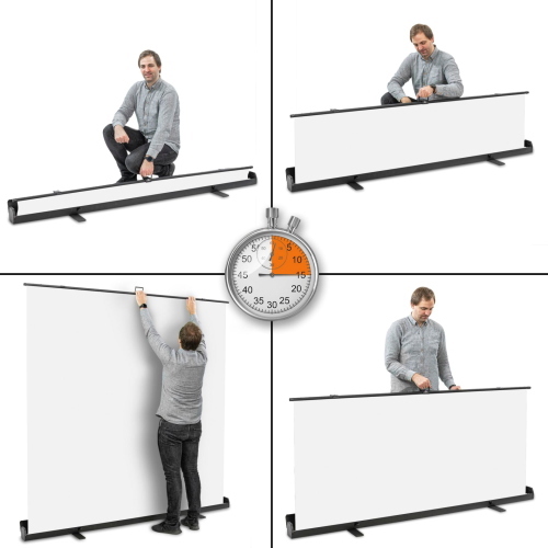 WALIMEX PRO ROLL-UP PANNELLO SFONDO 210X220CM BIANCO MOD. 1023210 EAN 4056929232103