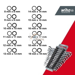 WIHA SET CHIAVI FISSE CRICCHETTO AD ANELLO MOD. 44661 EAN 4010995446611