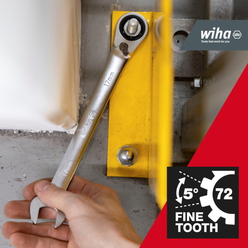 WIHA SET CHIAVI FISSE CRICCHETTO AD ANELLO MOD. 44661 EAN 4010995446611