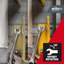 WIHA SET CHIAVI FISSE CRICCHETTO AD ANELLO MOD. 44661 EAN 4010995446611