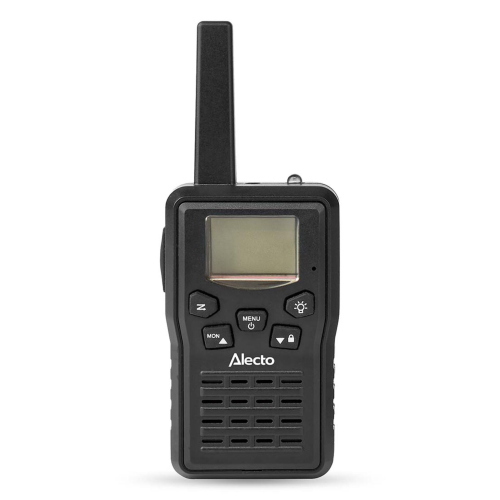 ALECTO SET 2 WALKIE TALKIE PORTATA 10 KM NERO MOD. FR200BK EAN 8711902102489
