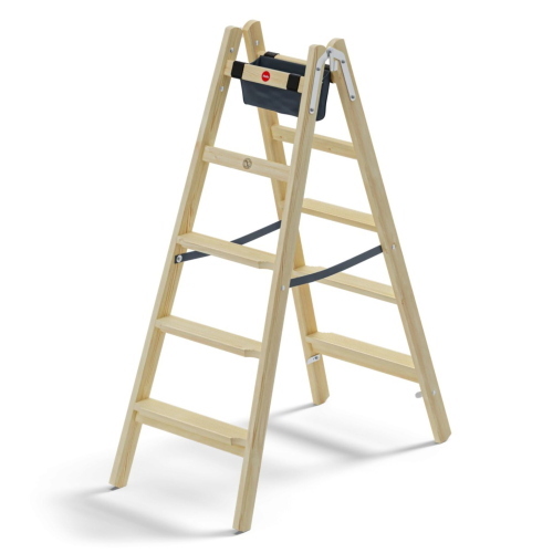 HAILO MASTER H80 SCALA DOPPIA IN LEGNO 2X5 GRADINI MOD. 8768501 EAN 4007126244734