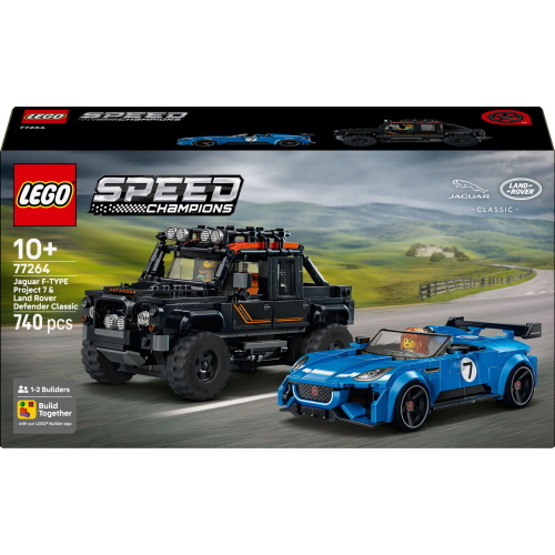 LEGO SPEED CHAMPIONS 77264 JAGUAR PROJECT 7 E LAND ROVER DEFENDER MOD. 77264 EAN 5702018068434
