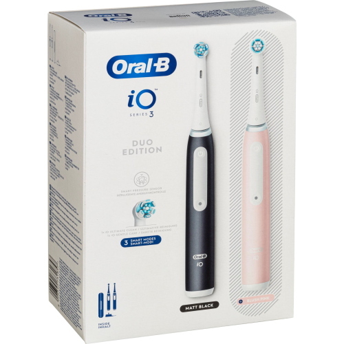 ORAL-B IO SERIES 3 MATT BLACK / BLUSH PINK 2 MANICI MOD. 731857 EAN 8006540731857
