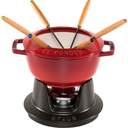 STAUB LA FONDUE 18 CM ROSSO CILIEGIA IN GHISA MOD. 1005035 EAN 3272340027666