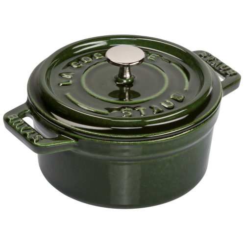 STAUB MINI COCOTTE ROTONDA 10 CM VERDE BASILICO IN GHISA MOD. 1004193 EAN 3272341010858