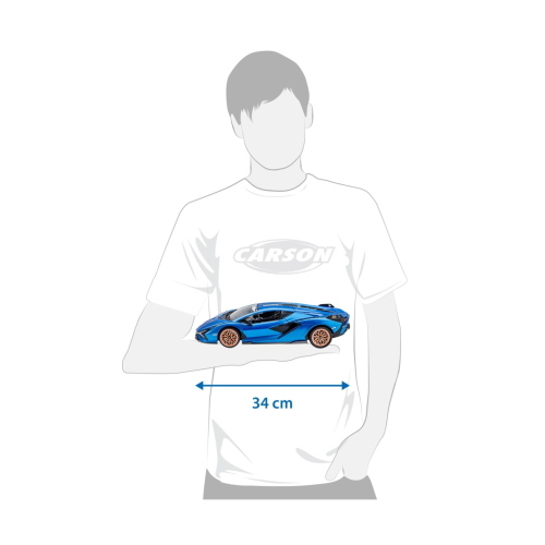 CARSON 1:14 LAMBORGHINI SIAN 2,4G 100% RTR BLU MOD. 500404356 EAN 4005299017513