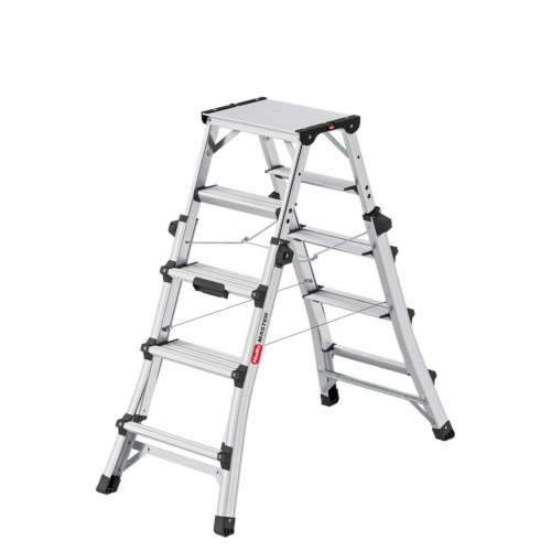 HAILO MASTER DTL100 SCALA TELESCOPICA DOPPIA 2X4-2X6 GRADINI MOD. 8655107 EAN 4007126235701