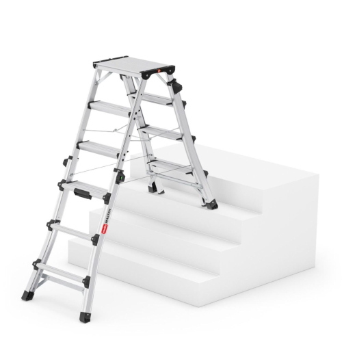 HAILO MASTER DTL100 SCALA TELESCOPICA DOPPIA 2X4-2X6 GRADINI MOD. 8655107 EAN 4007126235701
