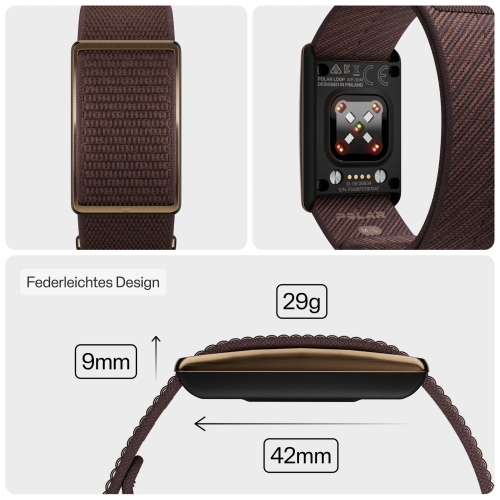 POLAR LOOP GEN2 S-L BROWN COPPER FITNESS TRACKER MOD. 920115933 EAN 0725882069661