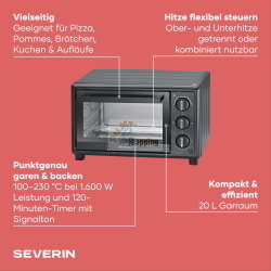 SEVERIN TO 2078 MINI FORNO E TOSTAPANE MOD. 2078 EAN 4008146049118