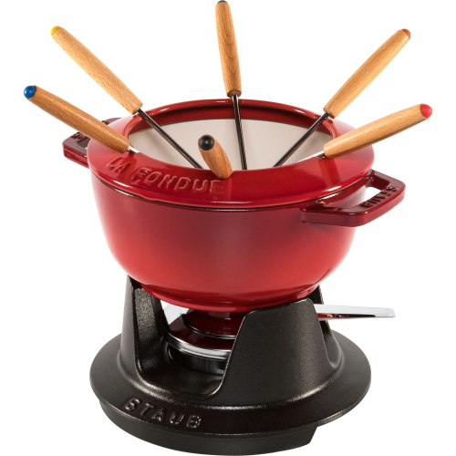 STAUB LA FONDUE 18 CM ROSSO CILIEGIA IN GHISA MOD. 1005035 EAN 3272340027666