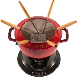 STAUB LA FONDUE 18 CM ROSSO CILIEGIA IN GHISA MOD. 1005035 EAN 3272340027666