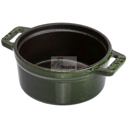 STAUB MINI COCOTTE ROTONDA 10 CM VERDE BASILICO IN GHISA MOD. 1004193 EAN 3272341010858