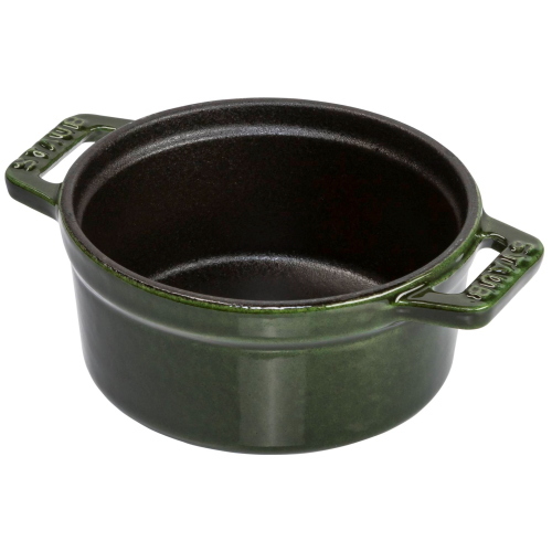 STAUB MINI COCOTTE ROTONDA 10 CM VERDE BASILICO IN GHISA MOD. 1004193 EAN 3272341010858