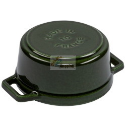 STAUB MINI COCOTTE ROTONDA 10 CM VERDE BASILICO IN GHISA MOD. 1004193 EAN 3272341010858