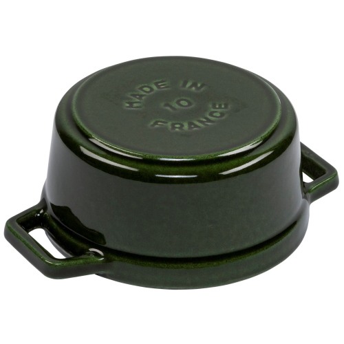 STAUB MINI COCOTTE ROTONDA 10 CM VERDE BASILICO IN GHISA MOD. 1004193 EAN 3272341010858