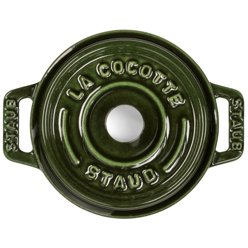 STAUB MINI COCOTTE ROTONDA 10 CM VERDE BASILICO IN GHISA MOD. 1004193 EAN 3272341010858
