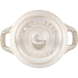 STAUB SET 4 MINI COCOTTE ROTONDE CERAMICA AVORIO MOD. 1008680 EAN 3272340049989