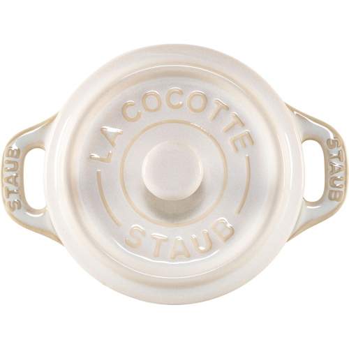 STAUB SET 4 MINI COCOTTE ROTONDE CERAMICA AVORIO MOD. 1008680 EAN 3272340049989