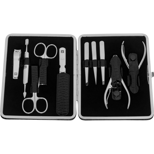 ZWILLING SET MANICURE PEDICURE 10 PEZZI PELLE NERA MOD. 97509-004-0 EAN 4009839306839