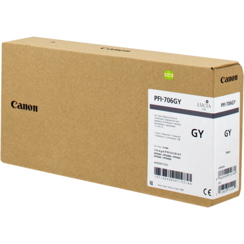 Canon PFI-706gy Grigio cartuccia d'inchiostro originale (6690B001) 700ml 700 ml