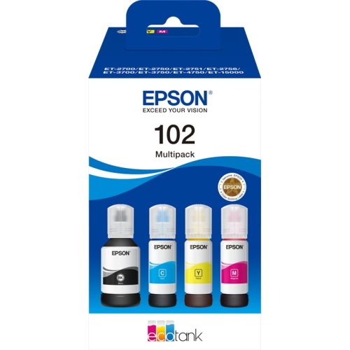 Epson 102 multipack inchiostri nero, ciano, magenta e giallo C13T03R640