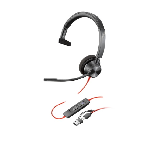 HP Poly Blackwire cuffie USB nere 8X216AA