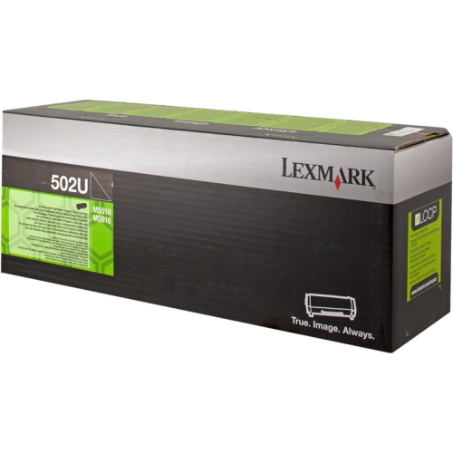 Lexmark 502U nero toner originale (50F2U00) 1300 g 182 mm