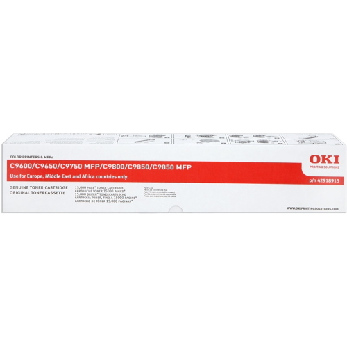 OKI 42918915 ciano toner originale 1000 g 117 mm