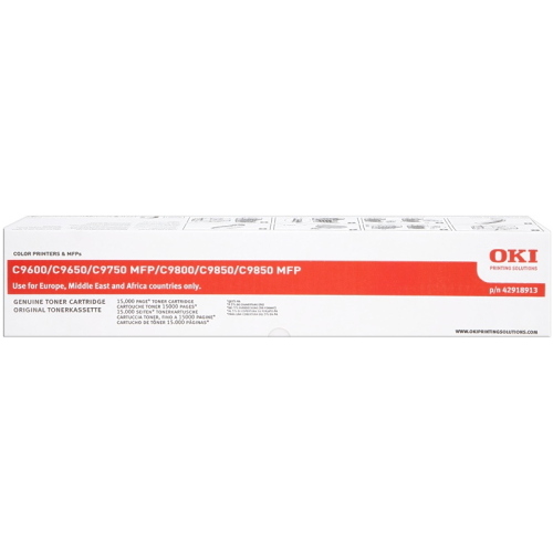OKI 42918913 giallo toner originale 1000 g 117 mm