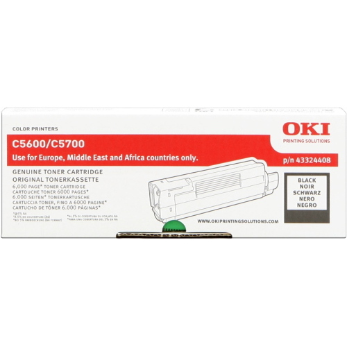OKI 43324408 nero toner originale 520 g 72 mm